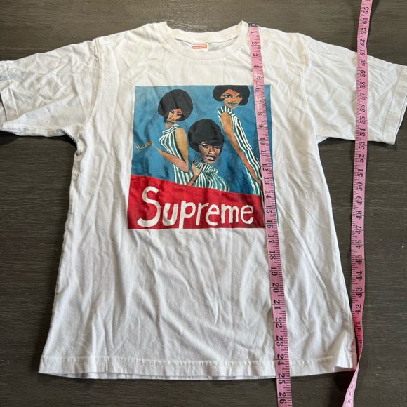 Supreme White Crew Neck Short Sleeve Girls Graphic Tee Tshirt S - Picture 8 of 8